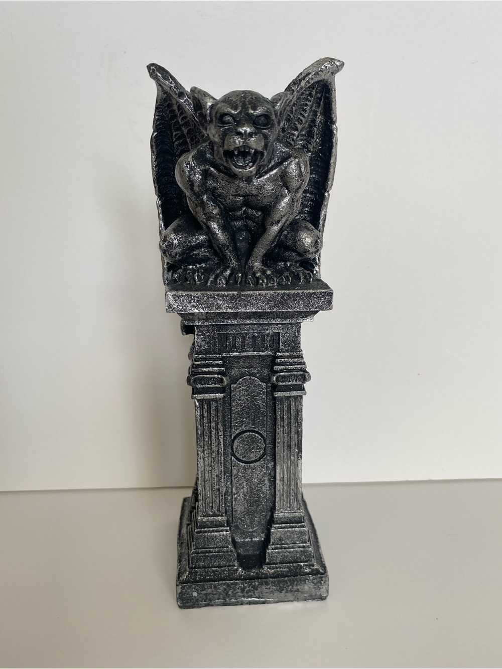 Gothic Black Gargoyle Column Accent Statue Halloween decor